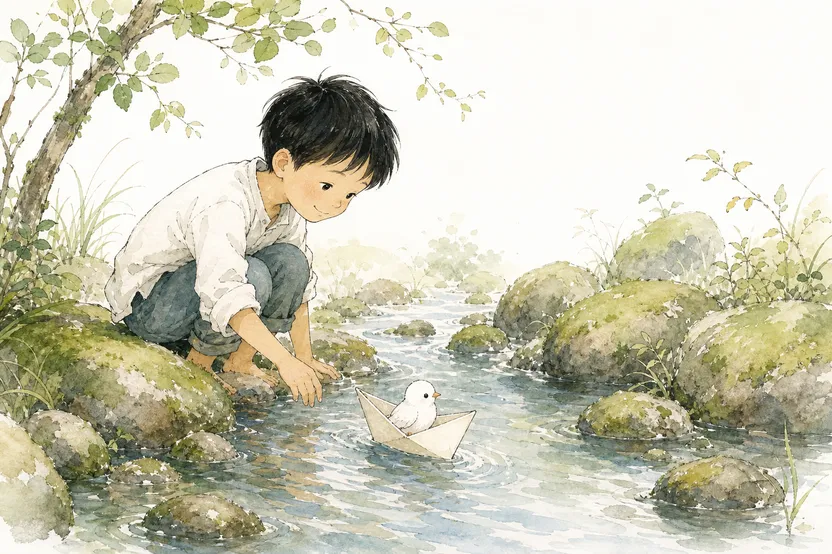 Ink & wash illustration of the sample scene